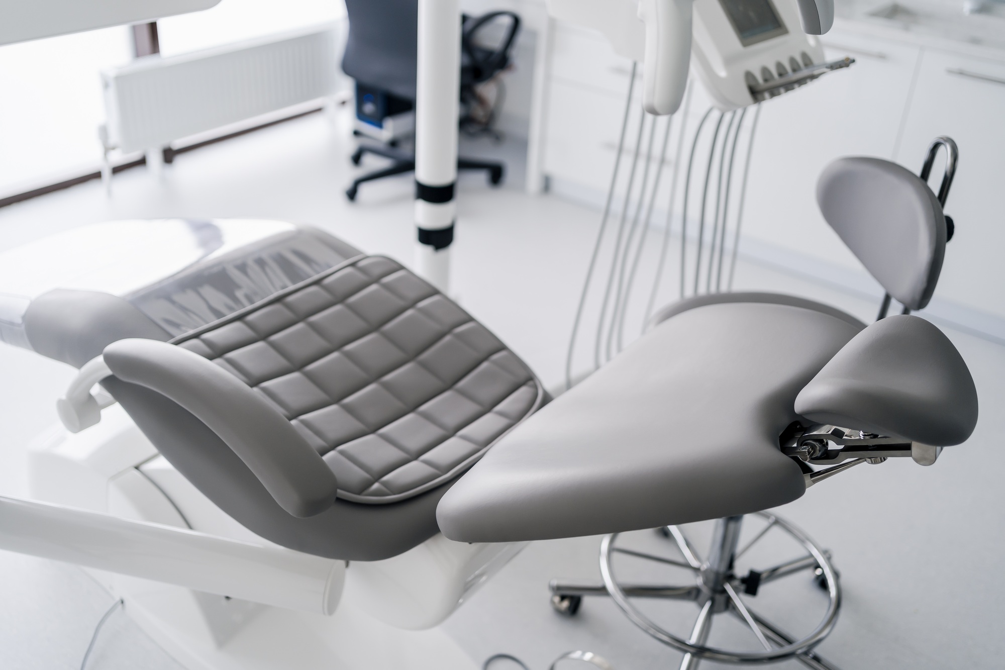 Dental chair and other accessories during Modern dental practice